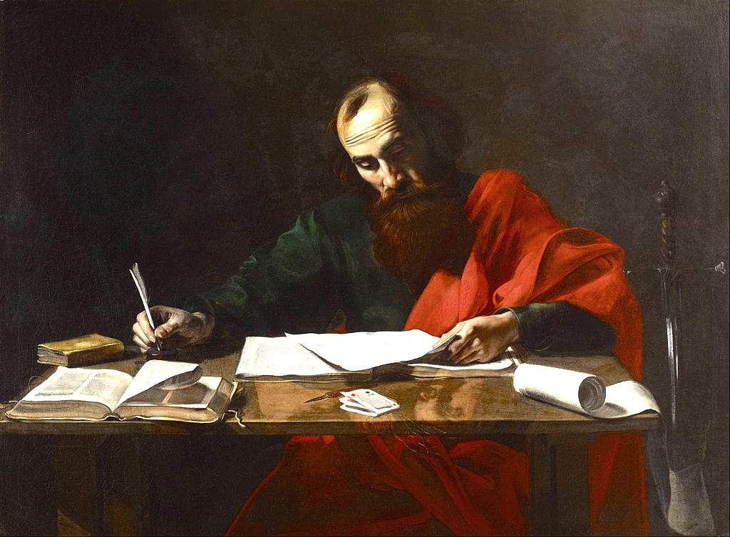 Saint Paul Writing His Epistles, attributed to Valentin de Boulogne